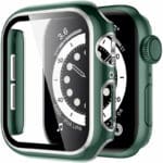 Kryt s Ochranným Sklom pre Apple Watch Green Silver