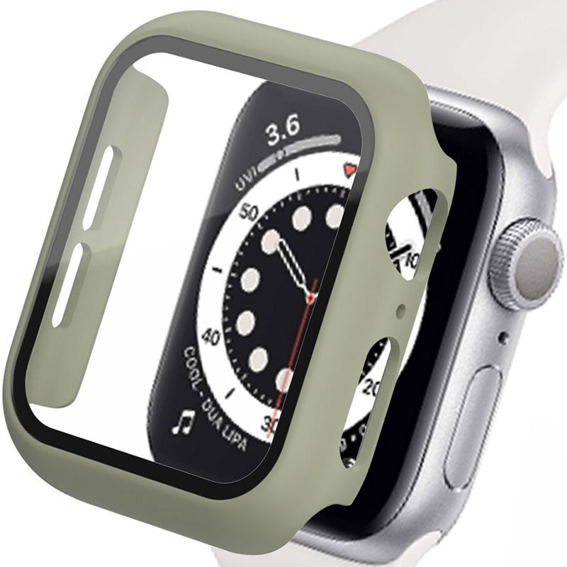 Kryt s Ochranným Sklom pre Apple Watch Olive