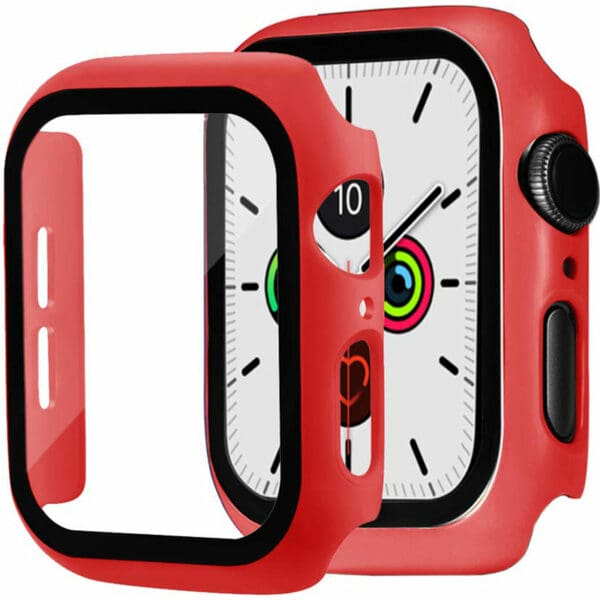 Kryt s Ochranným Sklom pre Apple Watch Red