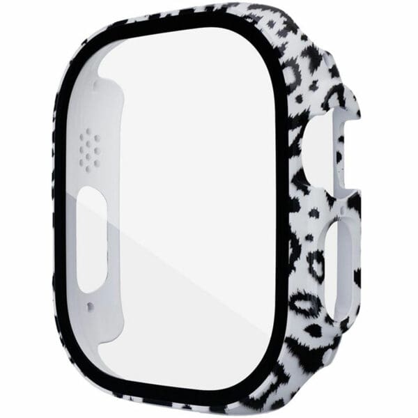 Kryt s Ochranným Sklom pre Apple Watch White Leopard