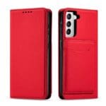 Magnet Card Pouch Wallet Card Holder Red Kryt Samsung Galaxy S22
