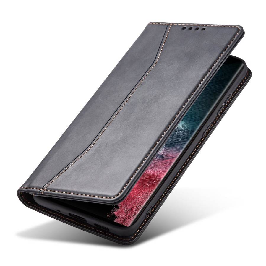 Magnet Fancy Card Wallet Card Stand Black Kryt Samsung Galaxy S22 Ultra