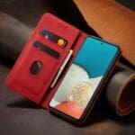 Magnet Fancy Pouch Wallet Card Holder Red Kryt Samsung Galaxy A53 5G