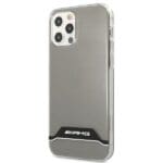 Mercedes AMG AMHCP12MTCBW Transparent Electroplate Black&White Kryt iPhone 12/12 Pro