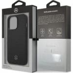 Mercedes Genuine Leather Black Kryt iPhone 13 Pro