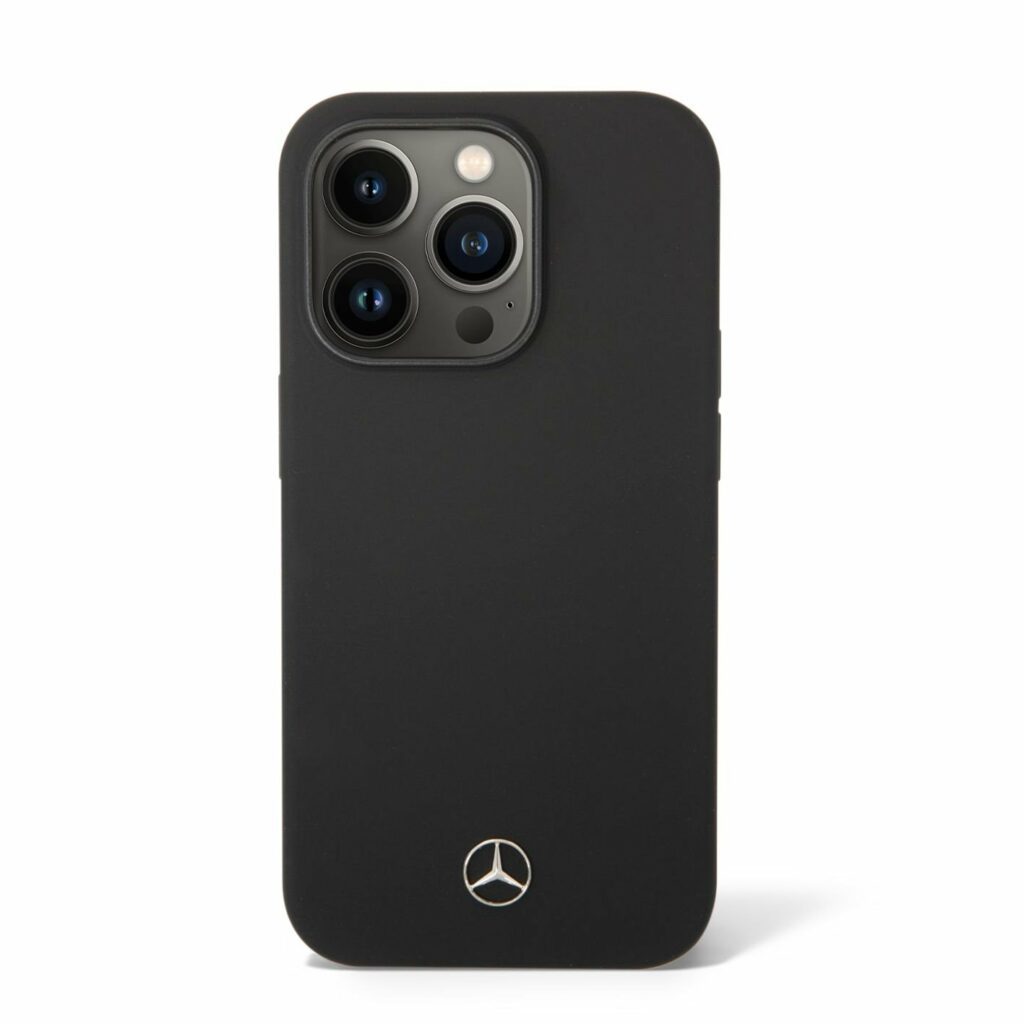 Mercedes Liquid Silicone Kryt iPhone 14 Pro Black