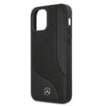Mercedes MEHCP12LCDOBK Black Leather Perforated Area Kryt iPhone 12 Pro Max