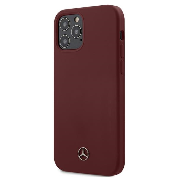 Mercedes MEHCP12MSILRE Red Silicone Line Kryt iPhone 12/12 Pro