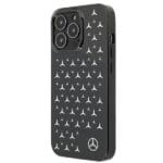Mercedes MEHCP13LESPBK Black Silver Stars Pattern Kryt iPhone 13 Pro