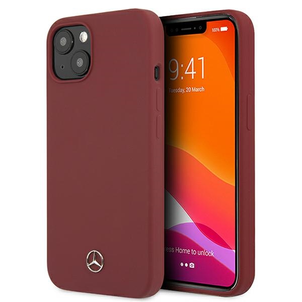 Mercedes MEHCP13MSILRE Red Silicone Line Kryt iPhone 13
