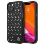 Mercedes MEHCP13SESPBK Black Silver Stars Pattern Kryt iPhone 13 Mini