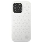 Mercedes MEHCP13XESPWH White Silver Stars Pattern Kryt iPhone 13 Pro Max