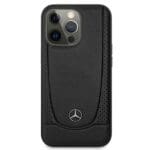 Mercedes MEHCP14LARMBK Black Leather Urban Kryt iPhone 14 Pro