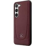 Mercedes MEHCS23MARMRE Red Leather Urban Bengale Kryt Samsung S23 Plus