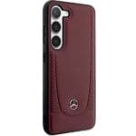 Mercedes MEHCS23MARMRE Red Leather Urban Bengale Kryt Samsung S23 Plus