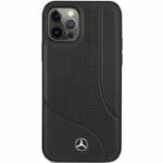 Mercedes Perforated Leather Black Kryt iPhone 12/12 Pro