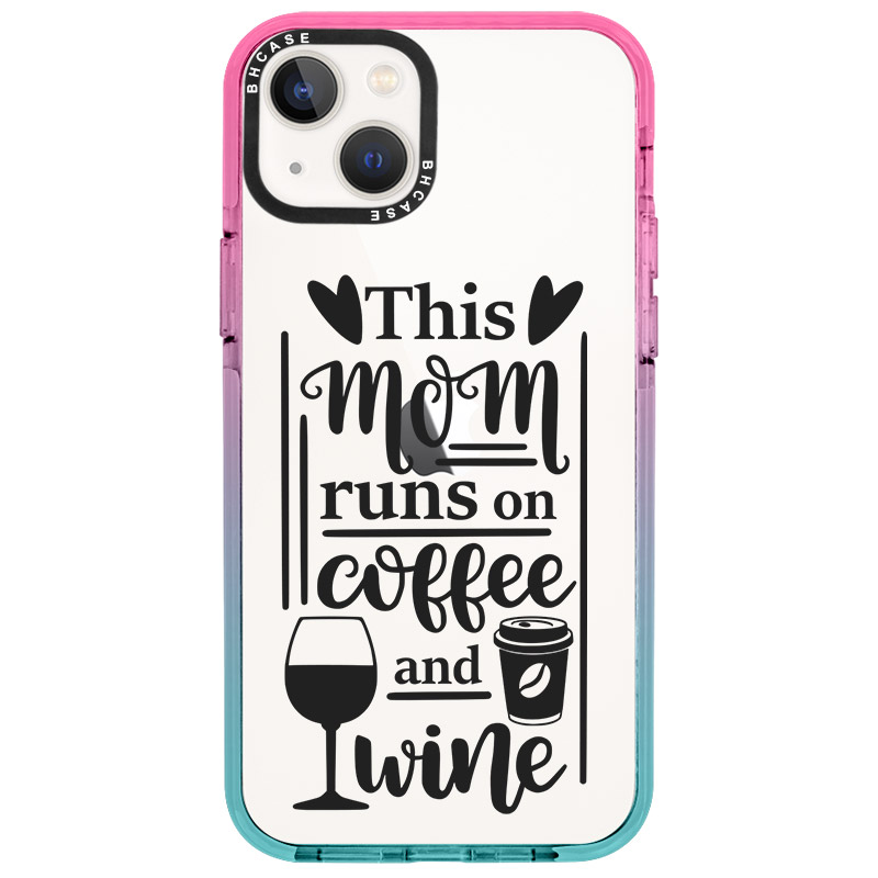 Mom Coffee Wine Kryt iPhone 14