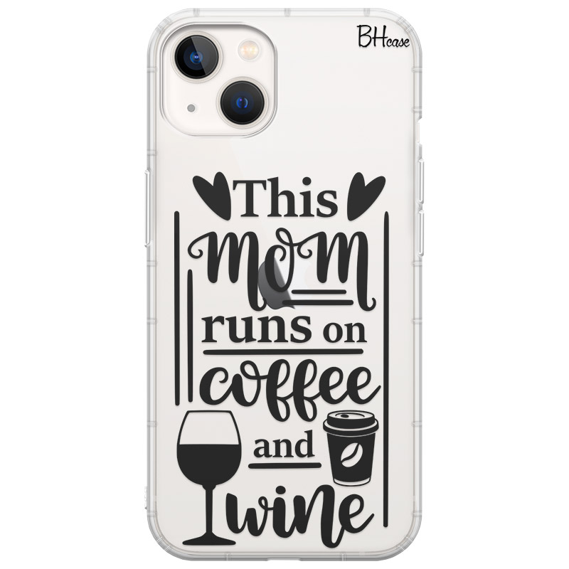 Mom Coffee Wine Kryt iPhone 13