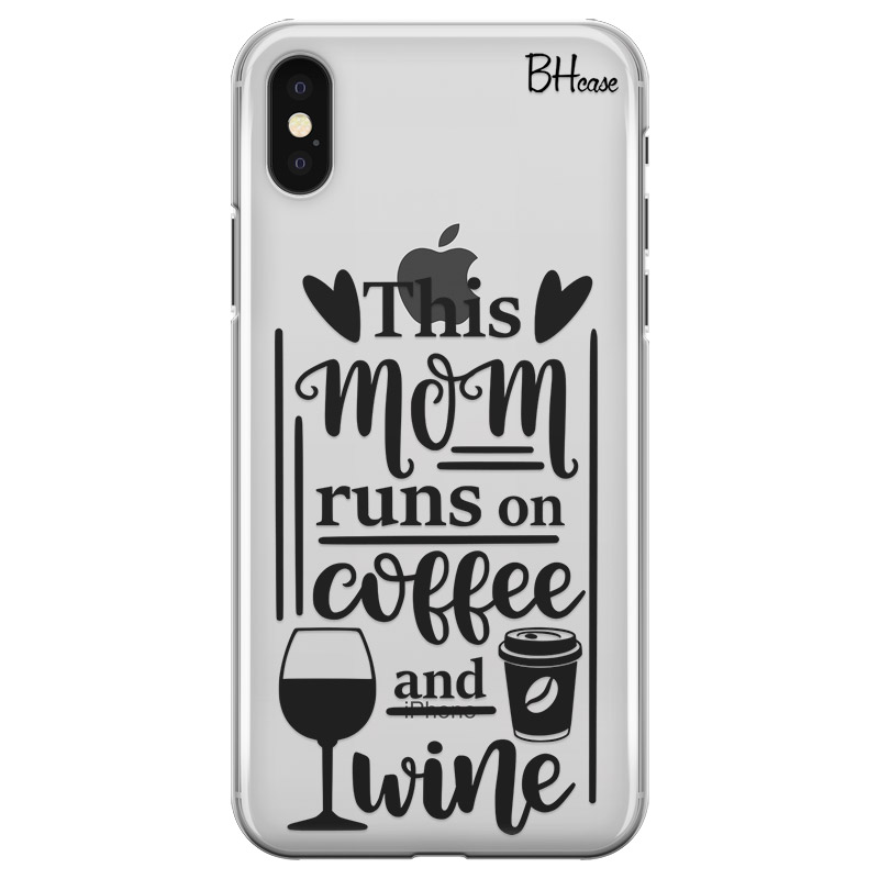 Mom Coffee Wine Kryt iPhone X/XS