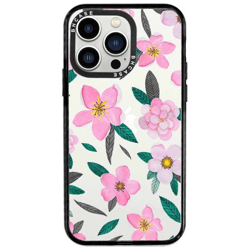 Pink Floral Kryt iPhone 13 Pro