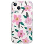 Pink Floral Kryt iPhone 13