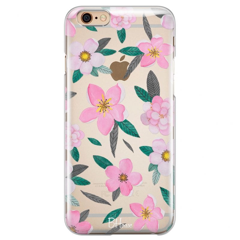 Pink Floral Kryt iPhone 6/6S