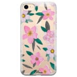 Pink Floral Kryt iPhone 8/7/SE 2020/SE 2022