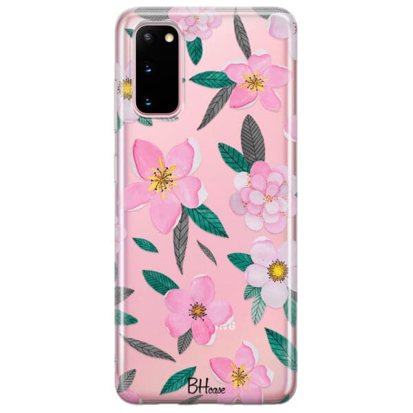 Pink Floral Kryt Samsung S20