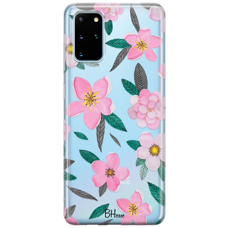 Pink Floral Kryt Samsung S20 Plus