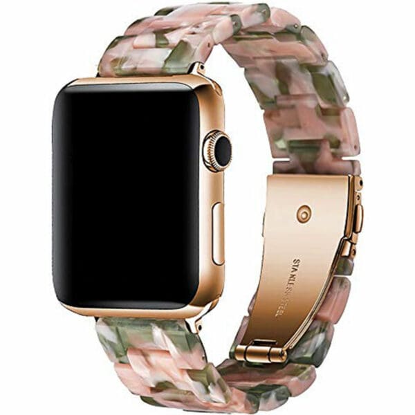 Resin Strap Náramok Apple Watch 41/40/38mm Pink Green