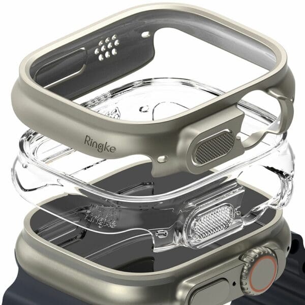 Ringke Slim 2-pack Apple Watch Ultra (49 Mm) Clear & Titanium Grey