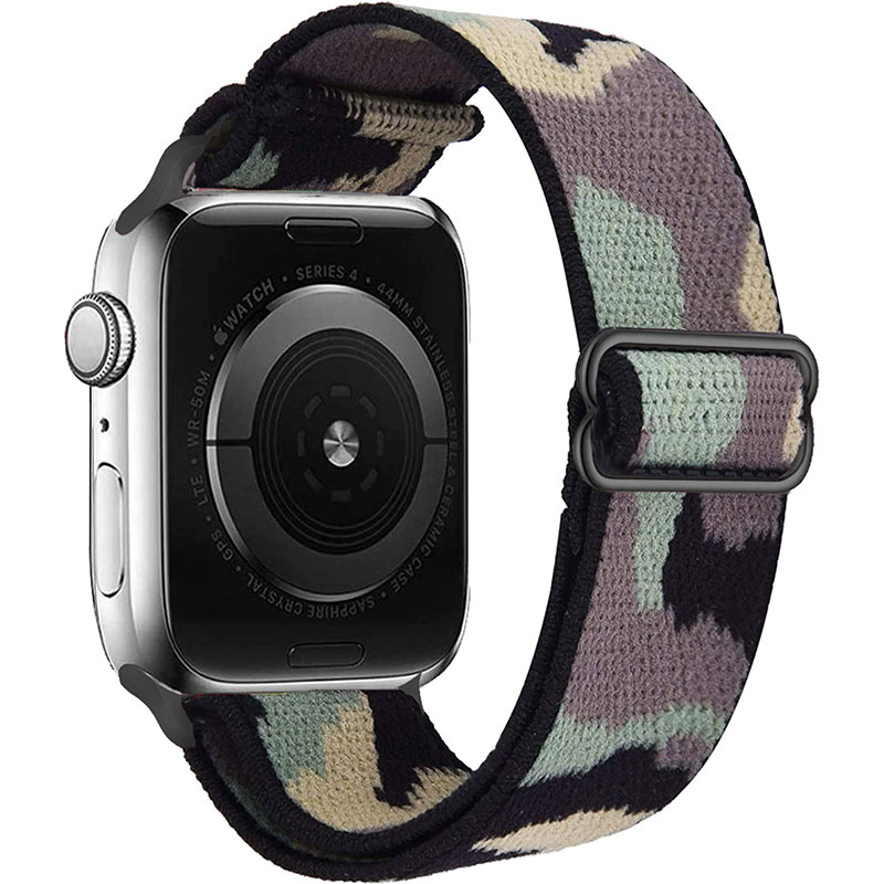 Scrunchie Náramok Apple Watch 41/40/38mm Camouflage Green