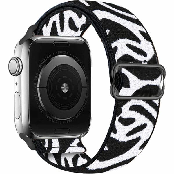 Scrunchie Náramok Apple Watch 41/40/38mm Zebra White