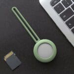 Silicone Flexible Cover Keychain Loop Kryt Na AirTag Green