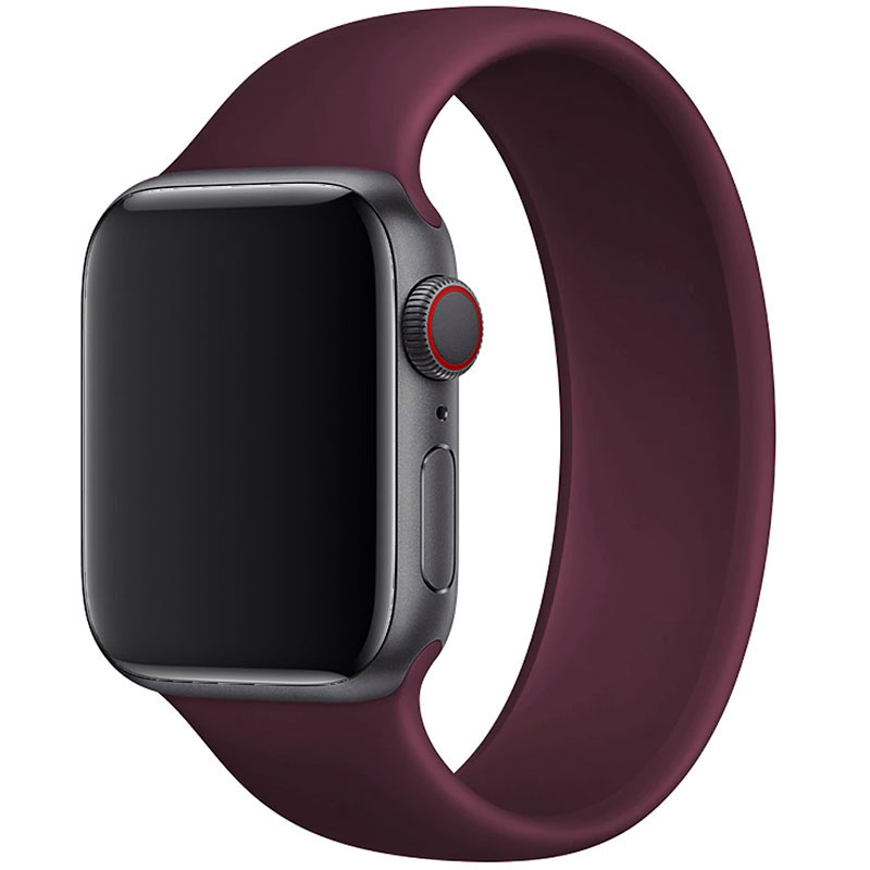 Silikónový Solo Loop Náramok Apple Watch 45/44/42/Ultra Wine Red