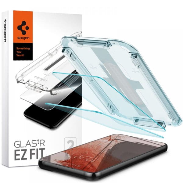 Spigen Glas.tr ez Fit [2 PACK] Samsung Galaxy S22 Plus