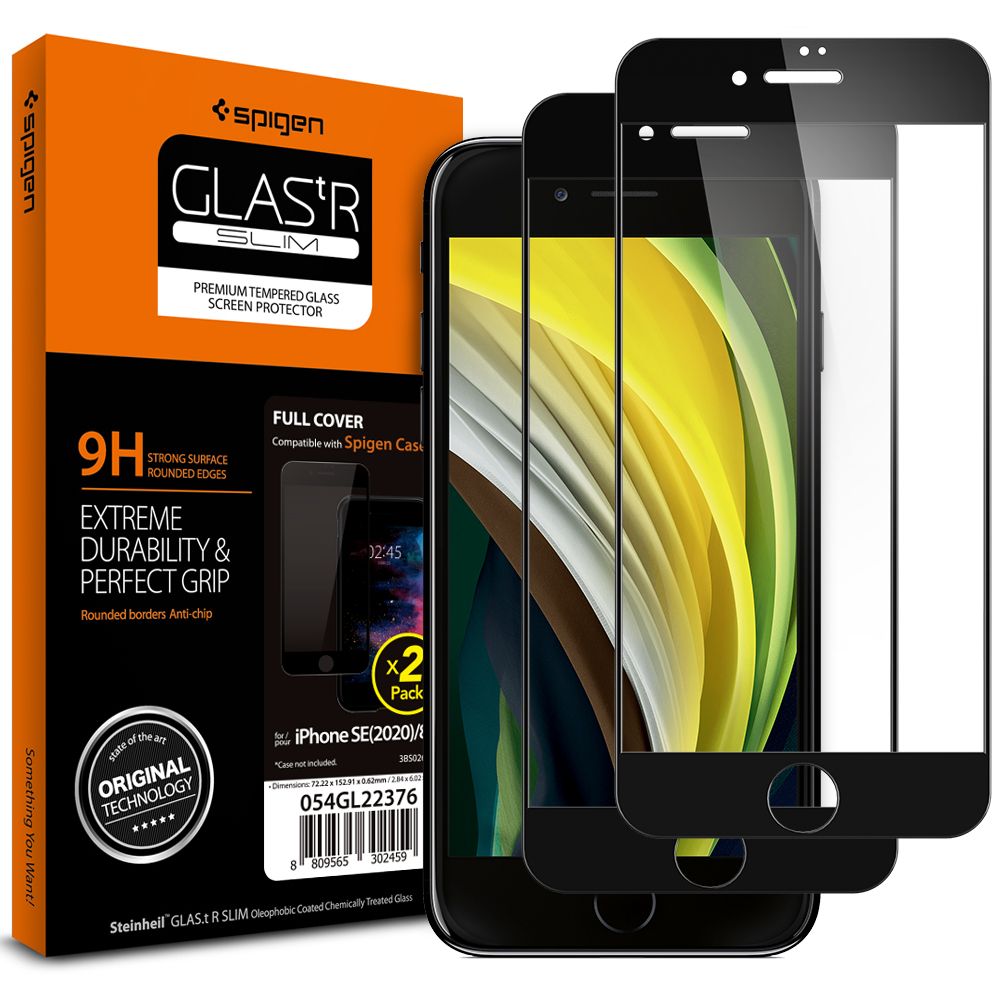 Spigen Glass Fc 2-pack iPhone 7 / 8 / Se 2020 / 2022 Black