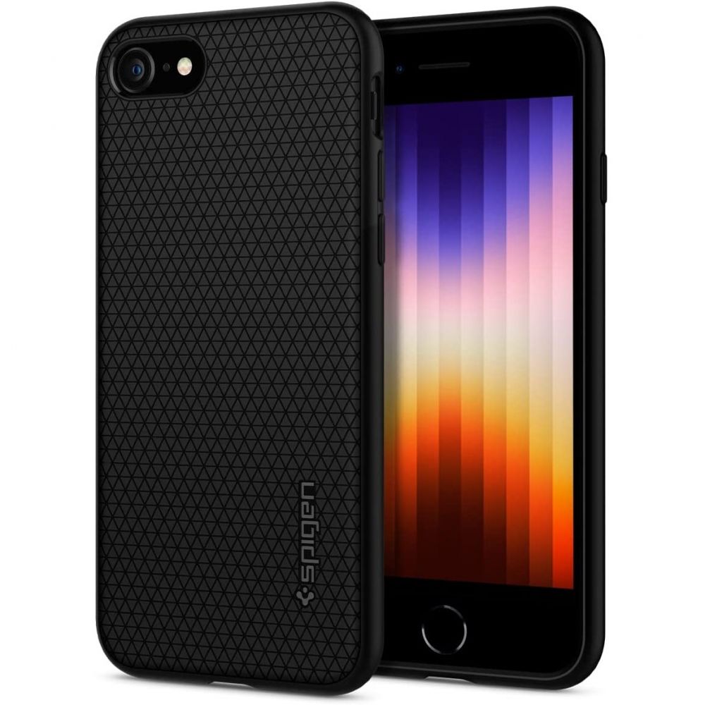 Spigen Liquid Air Black Kryt iPhone 7/8/SE 2020/SE 2022