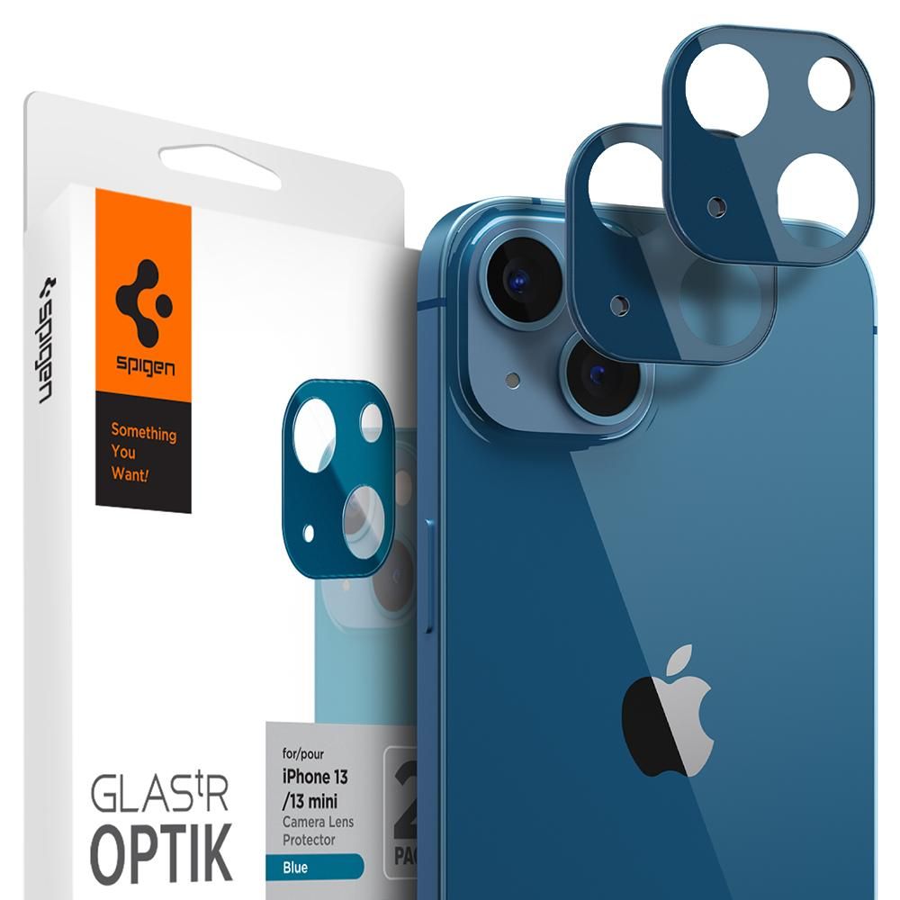 Spigen Optik.tr Camera Protector 2-pack iPhone 13 Mini / 13 Blue