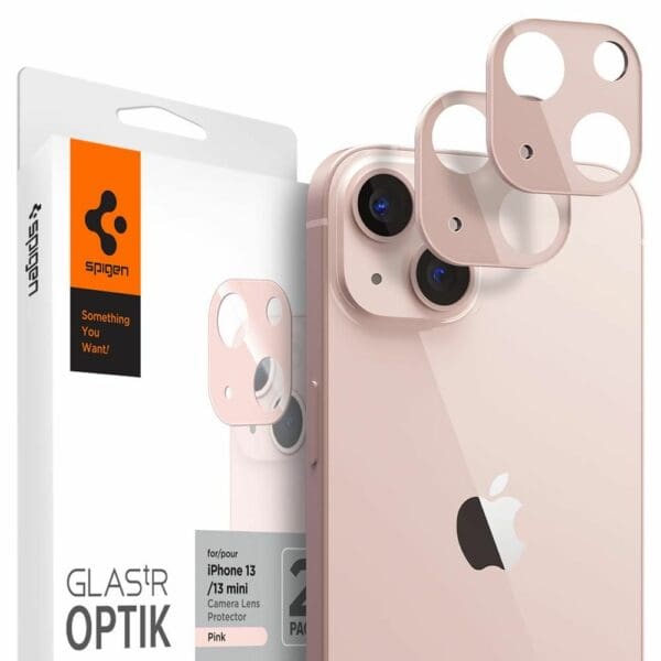 Spigen Optik.tr Camera Protector 2-pack iPhone 13 Mini / 13 Pink