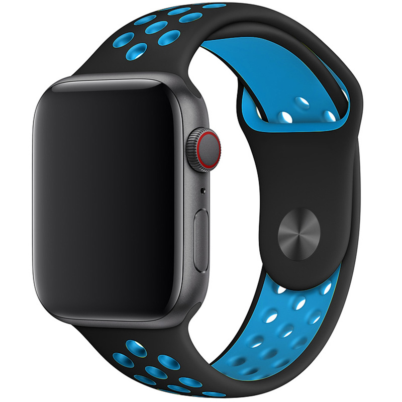 Sport Náramok Apple Watch 45/44/42/Ultra Black/Light Blue Large