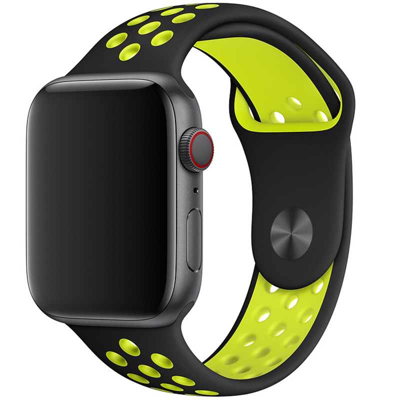 Sport Náramok Apple Watch 45/44/42/Ultra Black/Yellow Large