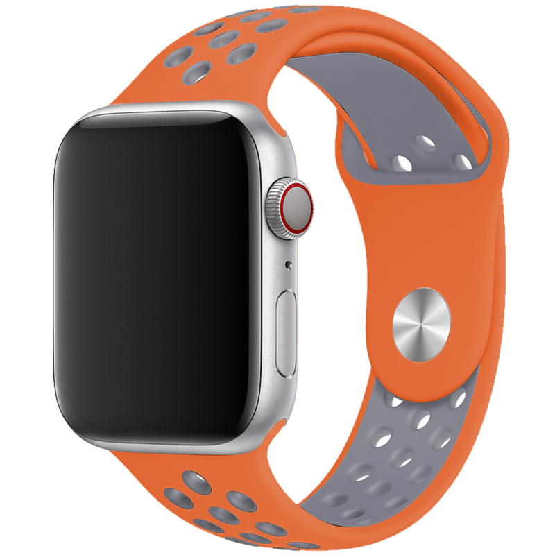 Sport Náramok Apple Watch 45/44/42/Ultra Orange/Silver Large
