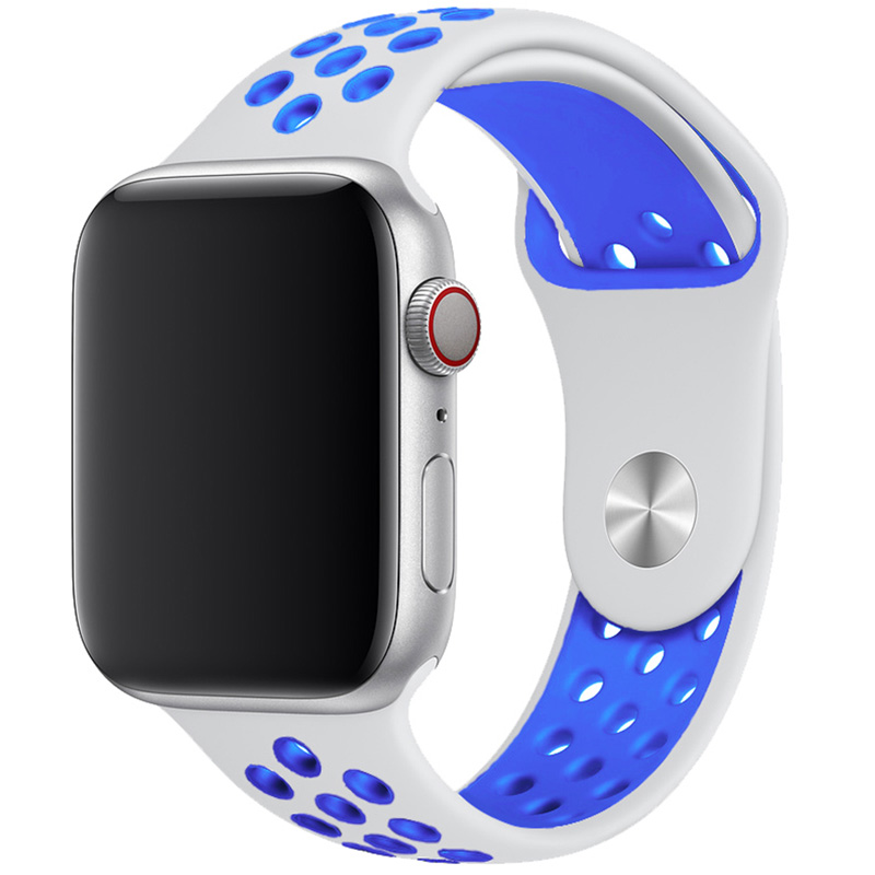 Sport Náramok Apple Watch 45/44/42/Ultra White/Blue Large