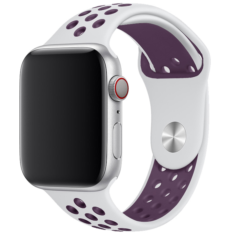 Sport Náramok Apple Watch 45/44/42/Ultra White/Light Purple Large