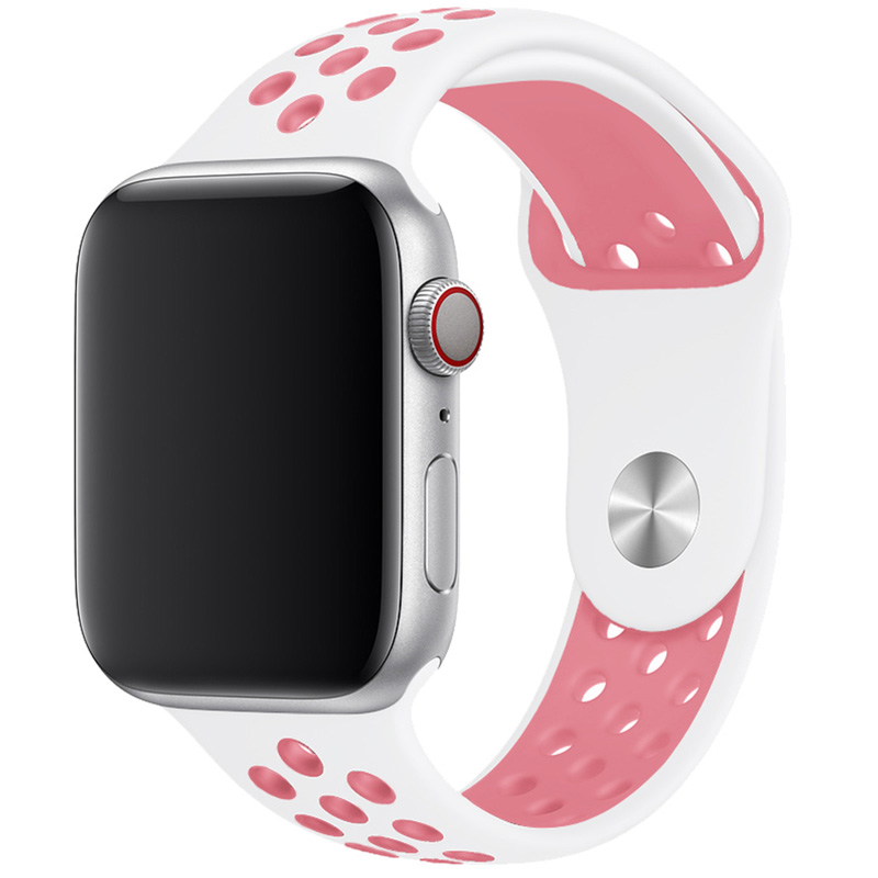 Sport Náramok Apple Watch 45/44/42/Ultra White/Pink Large