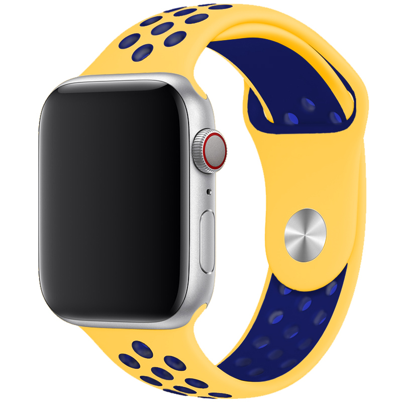 Sport Náramok Apple Watch 45/44/42/Ultra Yellow/Midnight Blue Large