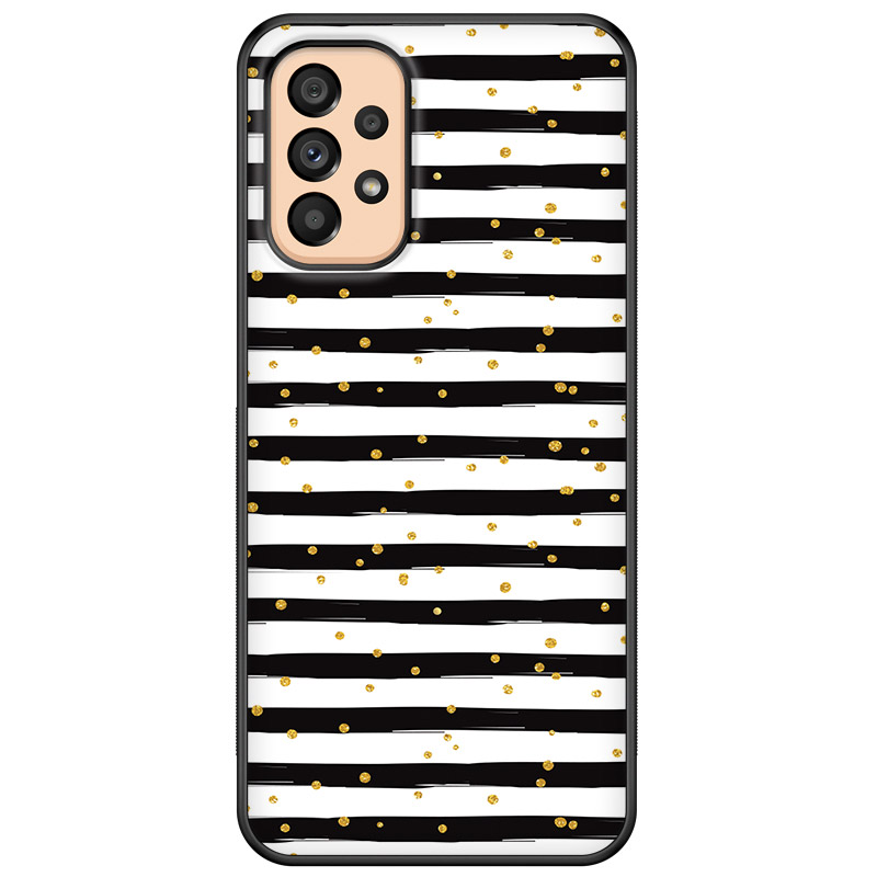 Stripes Gold Black White Kryt Samsung Galaxy A53 5G