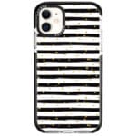 Stripes Gold Black White Kryt iPhone 11