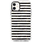 Stripes Gold Black White Kryt iPhone 11
